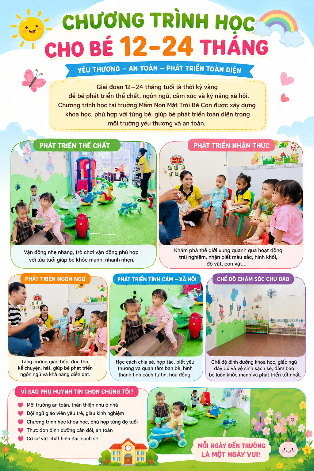 Chương trình học lớp Nhà trẻ 12–24 tháng – Đồng hành cùng những bước phát triển đầu đời