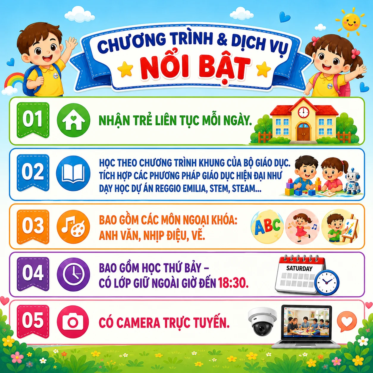 TRƯỜNG MẦM MĂT TRỜI BÉ CON